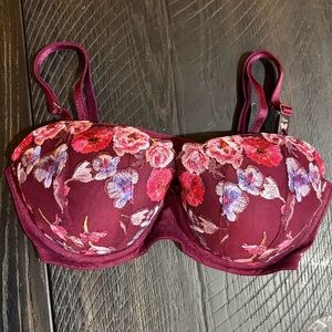 Victoria's Secret Purple Floral Bra